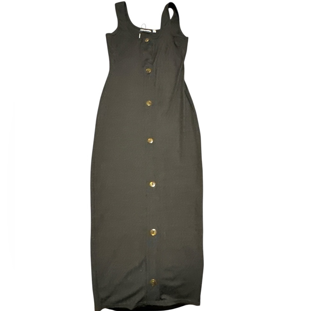 Pretty Little Thing Womens US 2 Black Ribbed Bodycon Ribbed Sleeveless Dress - Picture 2 of 2